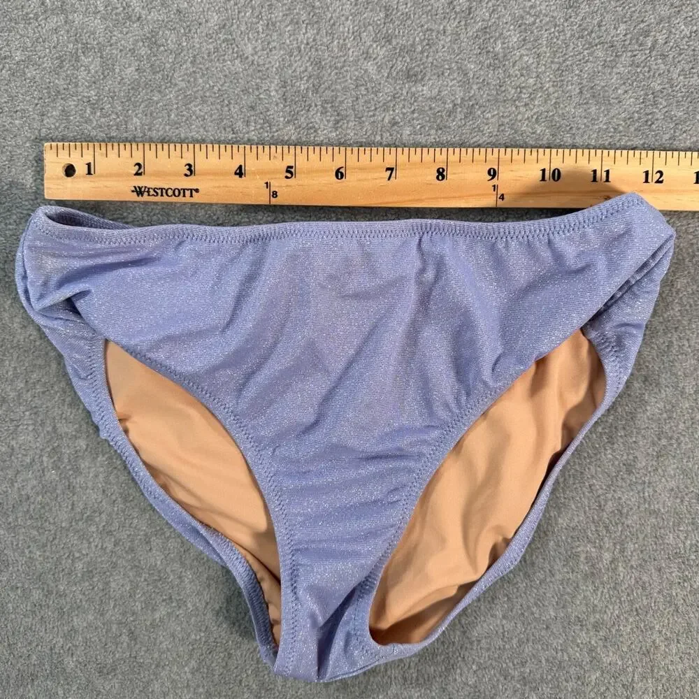 Crewcuts J.Crew Purple Shimmer Bikini Bottom Swimsuit Girls Size 14 BY073